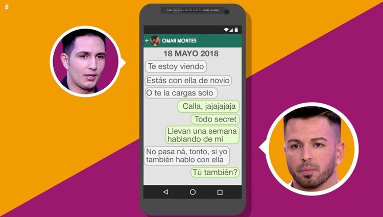 La conversación entre Tony Casetas y Omar Montes / Telecinco.es