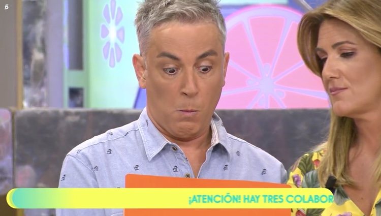 La cara de Kiko Hernández al leer el dosier de Omar Montes / Telecinco.es