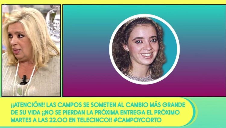 Carmen Borrego con 18 años / Telecinco.es