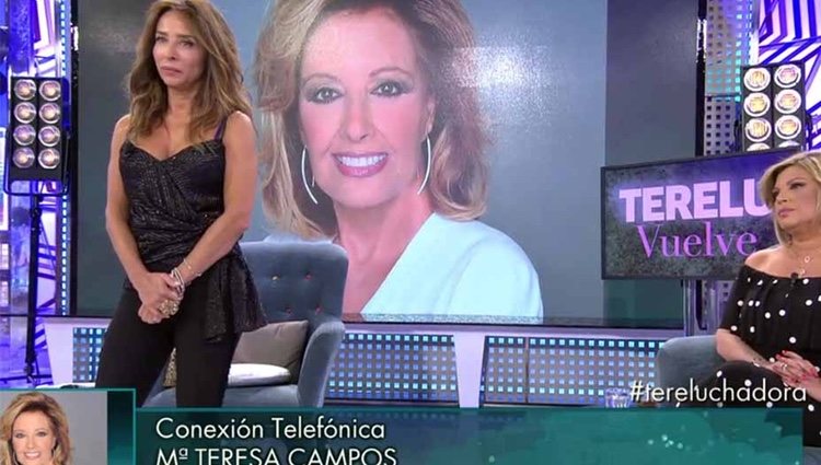 El momento en el que María Teresa Campos habla en 'Sábado Deluxe' / Foto: telecinco.es