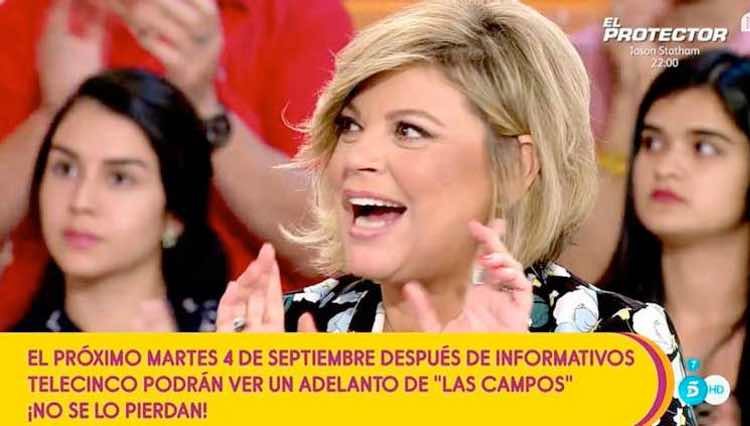 Terelu Campos anunciando el siguiente episodio de 'Las Campos' / Telecinco.es