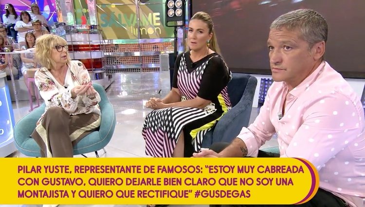 Pilar Yuste y Gustavo González discutiendo en 'Sálvame' / Telecinco.es