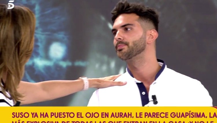 Suso en 'Sálvame' tras ser confirmado como concursante / Telecinco.es