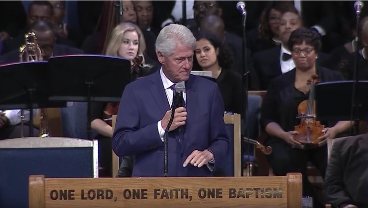 El discurso de Bill Clinton durante el funeral