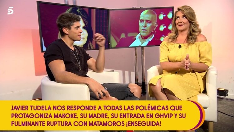Javier Tudela hablando de su madre en 'Sálvame' / Foto: Telecinco.es