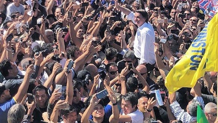 Jair Bolsonaro en un acto de campaña | Foto: Instagram Jair Bolsonaro