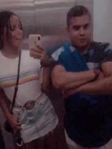 Gloria Camila y José Fernando en el ascensor / Instagram Stories