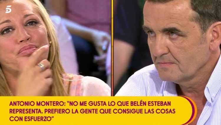 Belén Esteban molesta con las palabras de Antonio Montero / Telecinco.es