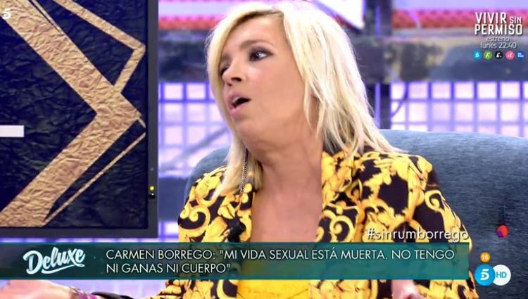 La vida sexual de Carmen Borrego se ha paralizado tras operación / Foto: Telecinco