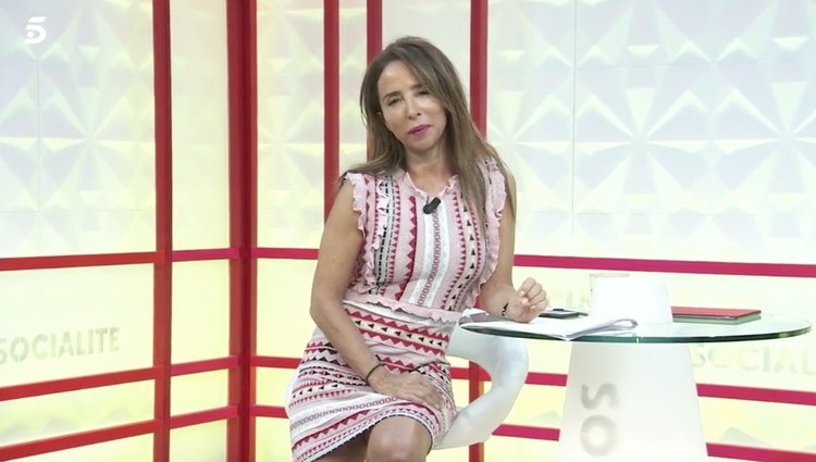 La presentadora ha querido aclarar por qué Chabelita se puso en contacto con María del Monte. Foto. Telecinco.es