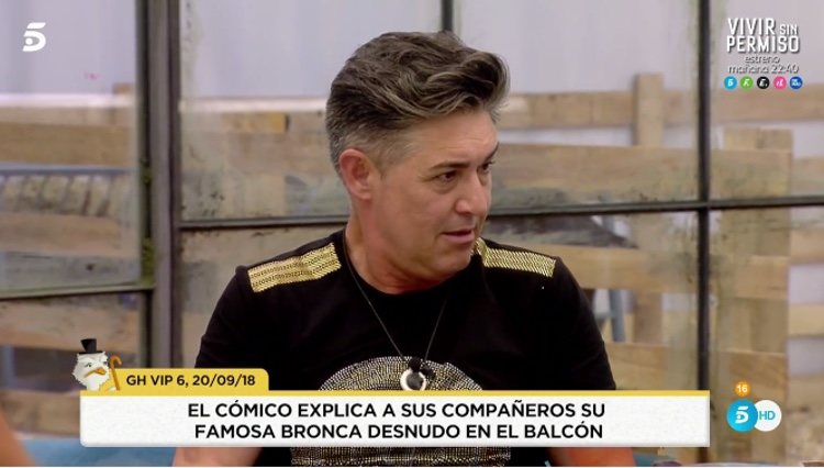 Ángel Garó cuenta su episodio del balcón/ Foto: Telecinco.es