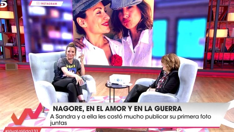 Nagore Robles en el programa de Toñi Moreno de Telecinco confiesa que en televisión se viven situaciones difíciles / Fuente: Telecinco