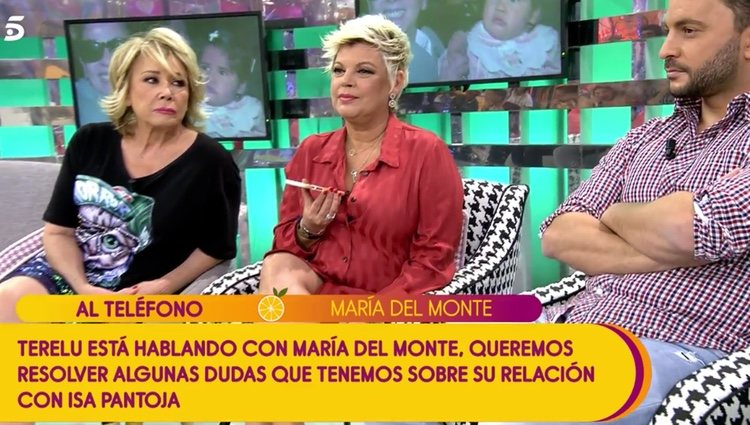 Terelu Campos llama a María del Monte en directo para hablar de su relación con Isabel Pantoja / Fuente: Telecinco