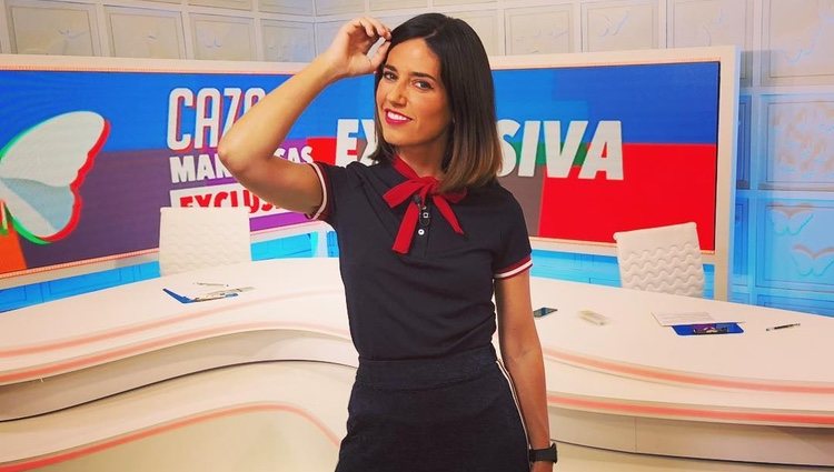 Núria Marín en el plató de 'Cazamariposas', donde lleva trabajando desde el año 2013 / Fuente: Instagram