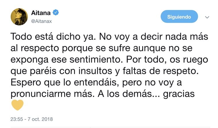 Aitana respondido a los haters / Twitter