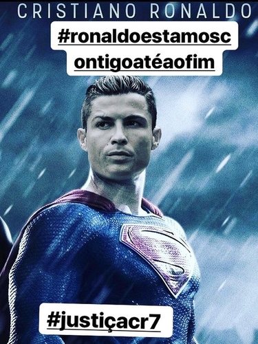 La imagen que ha compartido Katia Aveiro en su cuenta de Instagram para apoyar a Cristiano Ronaldo