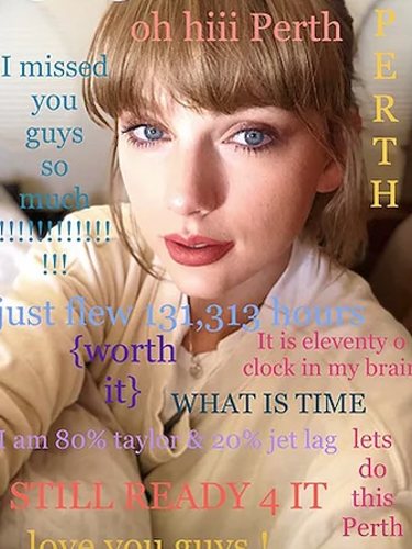 Taylor Swift estaba de viaje a Australia / Foto: Instagram