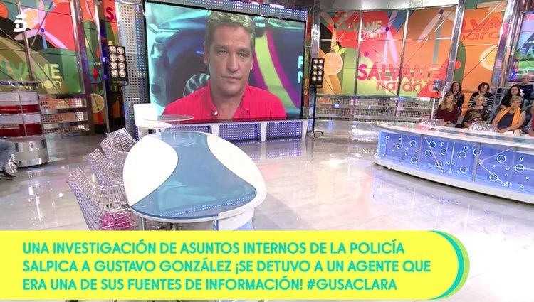 Gustavo González habla en 'Sálvame' tras su detención / Foto: telecinco.es