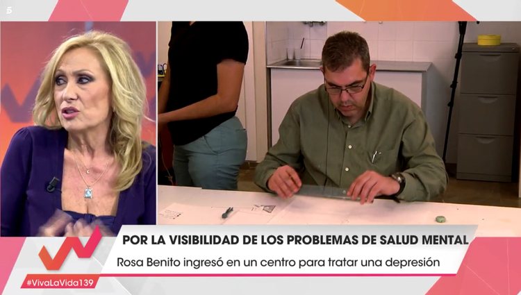 Rosa Benito estuvo ingresada en un centro para tratarse la depresión / Foto: Telecinco
