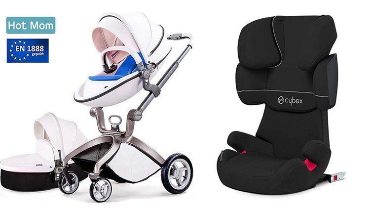 Carrito de bebé y silla de coche