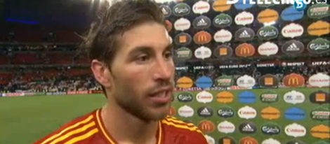 Sergio Ramos dedica a Lara Álvarez el penalti de la semifinal de la Eurocopa 2012