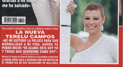 Terelu Campos se quita la peluca para lucir su nuevo look tras terminar la quimioterapia