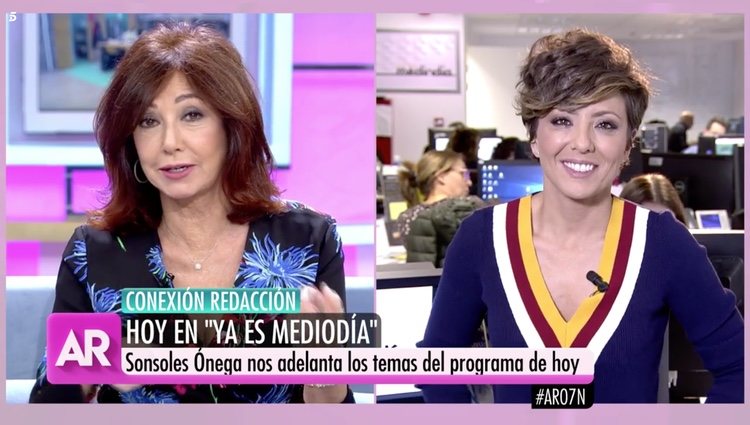 Ana Rosa Quintana y Sonsoles Ónega en 'El programa de Ana Rosa'