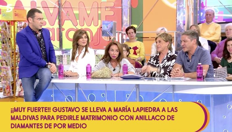Los colaboradores hablaron sobre la boda entre Gustavo González y María Lapiedra - Telecinco.es