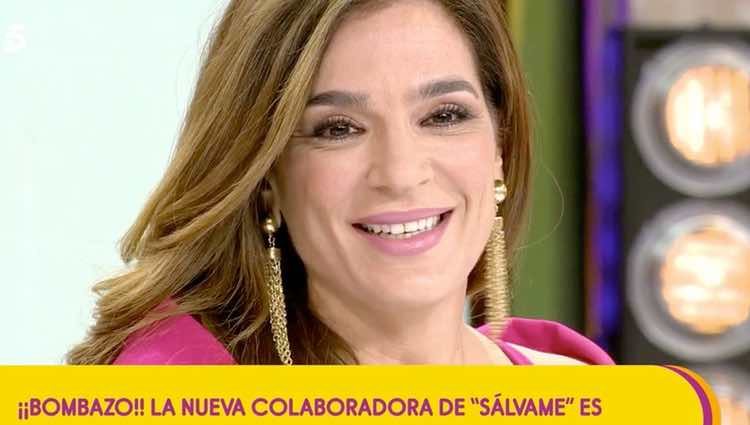Raquel Bollo muy sonriente en su vuelta a 'Sálvame' / Telecinco.es