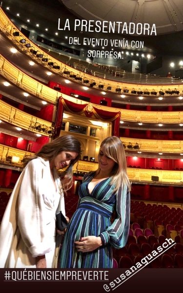 Sara Carbonero anunciando el embarazo de Susana Guasch/ Foto: Instagram