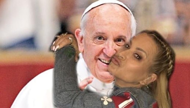 Montaje del Papa Francisco y Anastacia publicado por la cantante / Fuente: @anastaciamusic