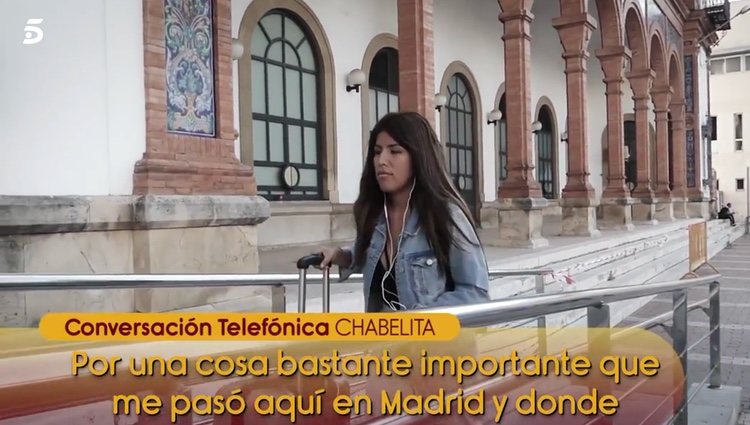 Chabelita excusando su ausencia / Telecinco.es