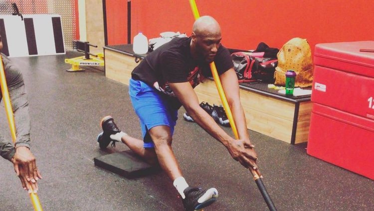Lamar Odom entrenando para volver a la cancha / Instagram