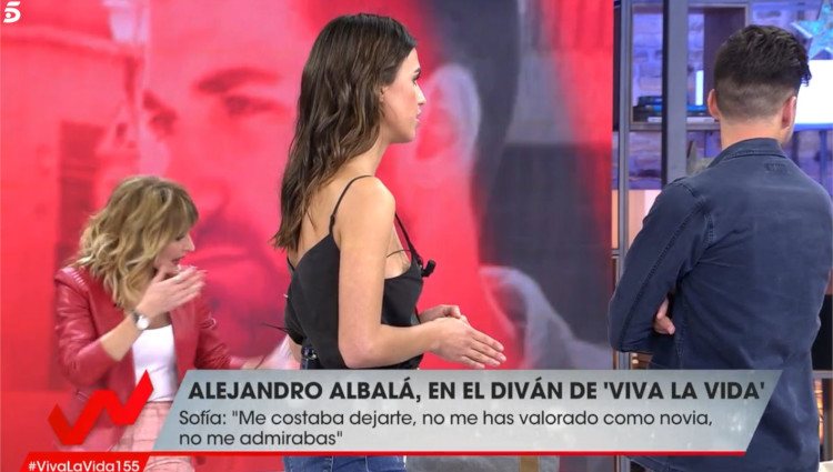 Alejandro Albalá niega un abrazo a Sofía Suescun en 'Viva la vida'/Foto:Mitele
