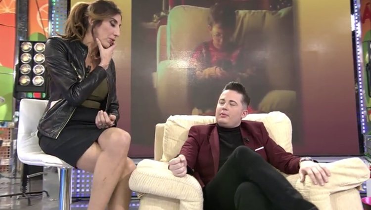 Paz Padilla entrevistando a Enrique Espinosa en 'Sálvame' / Foto: Telecinco.es