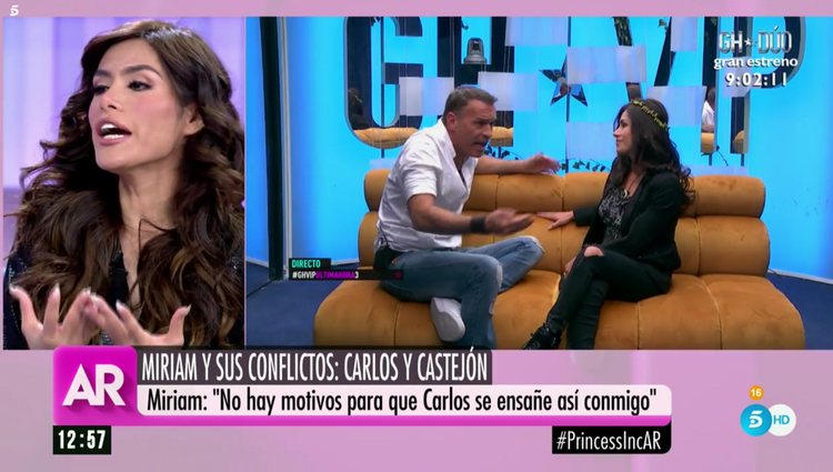 Miriam Saavedra aclarando su relación con Carlos Lozano / Telecinco.es