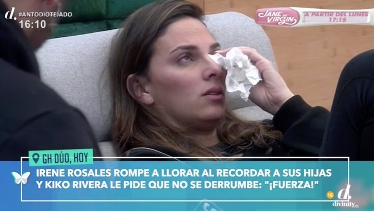 Irene Rosales se hunde al recordar a sus hijas | Foto: Telecinco.es