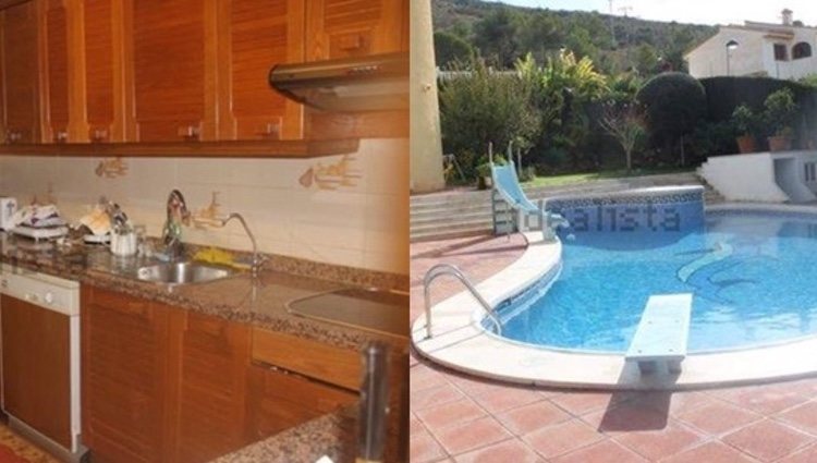 Cocina y piscina de la casa de Manolo Escobar en Benidorm | Foto: idealista.com