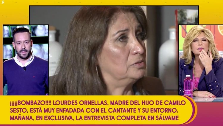Kike Calleja comentando su entrevista con Lourdes Ornelas en el programa 'Sálvame'