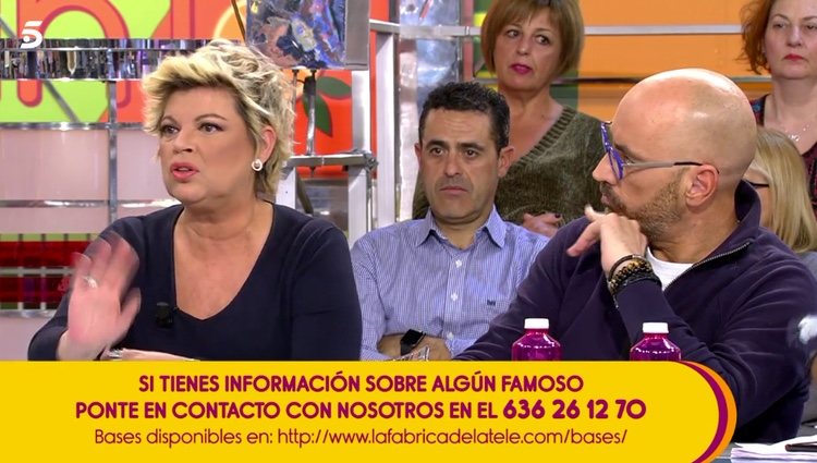 Terelu Campos contando la historia del vídeo / Telecinco.es