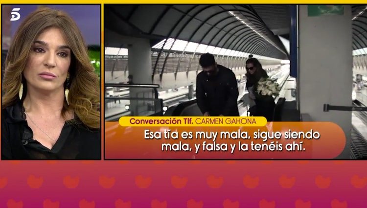 Carmen Gahona atacando a Raquel Bollo / Telecinco.es
