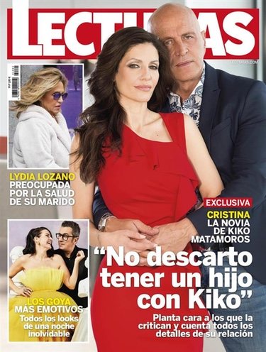Kiko Matamoros y su novia Cristina Pujol en la portada de Lecturas