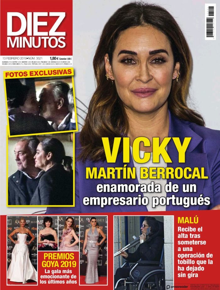 Vicky Martín Berrocal en la portada de Diez Minutos