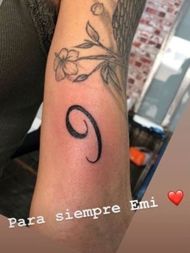 El tatuaje de la novia de Emiliano Sala | Foto: Instagram Luiza Ungerer