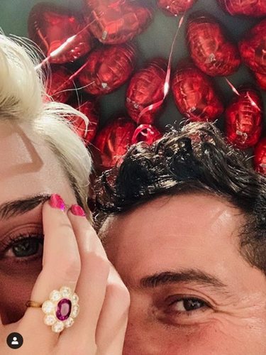 Katy Perry y Orlando Bloom tras la pedida/ Foto: Instagram