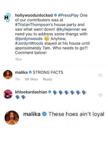Khloé Kardashian y Malika lo confirmaron a través de las redes | Foto: Instagram