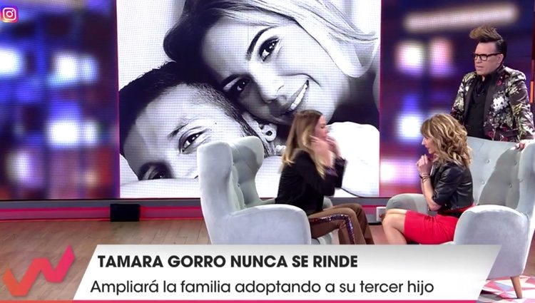 Tamara Gorro en el plato de 'Viva la vida' / Foto: Telecinco.es