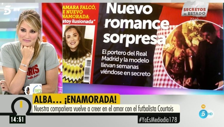 Alba Carrillo en 'Ya es mediodía' hablando de su relación con Courtois| Foto: Telecinco.es