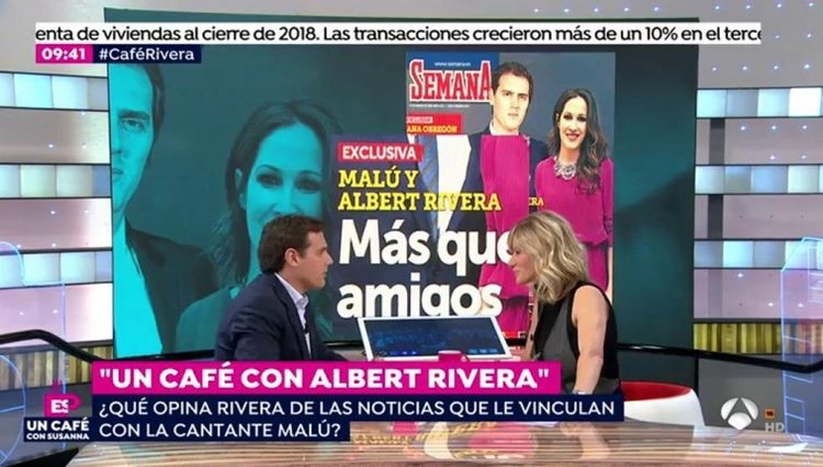 Albert Rivera en el plató de 'Espejo Público'/ Foto: Antena 3
