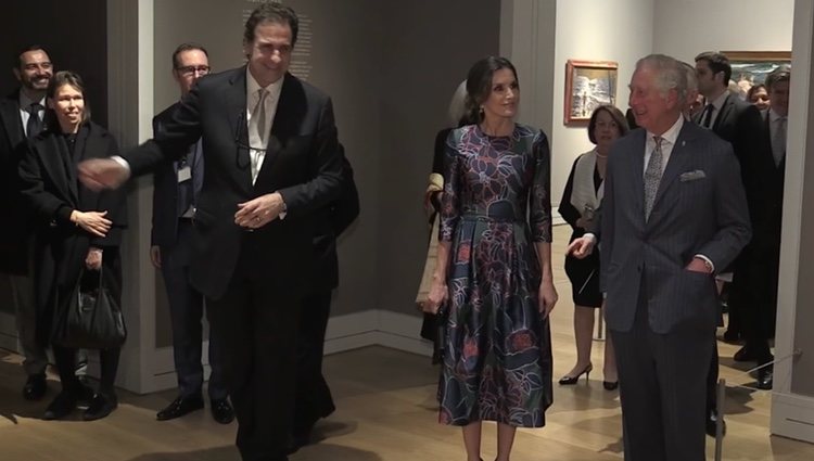 Lady Sarah Chatto observa a la Reina Letizia y el Príncipe Carlos